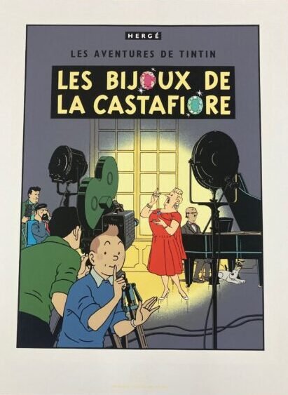 sérigraphie tintin les bijoux de la castafiore