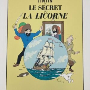 sérigraphie tintin le secret de la licorne