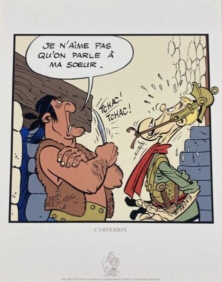 sérigraphie uderzo asterix et obelix carferrix