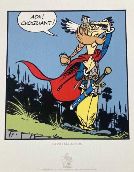 sérigraphie uderzo asterix et obelix cassivellaunos